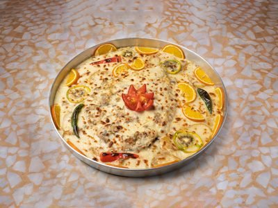 كابوريا مشوي على الصاج في صينية كبيرة