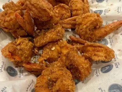 جمبري طازج على الثلج