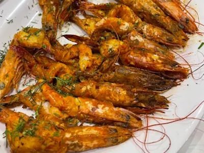 جمبري طازج على الثلج